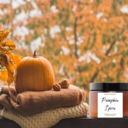Soy Wax Autumn Scented Candle, Pumpking Spice, Amber Jar Candle, Autumn Gift, Autumn Home Decor, Fall Candle, Container Candle, Candle Gift For Men - thumbnail 2