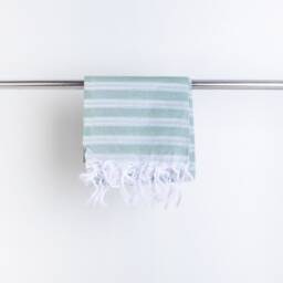 Light Green Turkish Bath Towel - Multi Color Variations Beach Towel - thumbnail 2