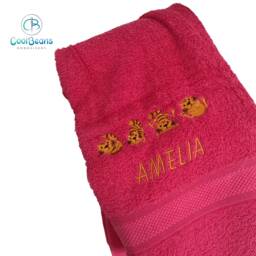Kittens Cat Towel - Personalised Face Cloth/Hand Bath = Embroidered - thumbnail 3