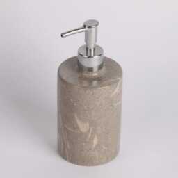 White Marble Soap Dispenser Natural Stone Bathroom Decor - thumbnail 2
