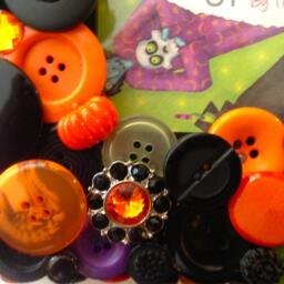 Halloween Button Frame With Witch in Black Orange Lime & Purple ~ Holiday Gift For Her First Halloween 4x6 Photo - thumbnail 3
