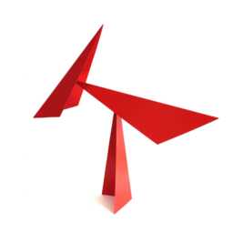 Red Acuti Standing Mobile Kinetic Sculpture - thumbnail 2