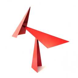 Red Acuti Standing Mobile Kinetic Sculpture - thumbnail 1