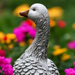 Concrete Goose Statue Outdoor Bird Figurine Stone Garden Sculpture Cement Farmhouse Yard Decor Handmade Waterfowl Ornament Gift - thumbnail 3