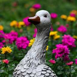 Concrete Goose Statue Outdoor Bird Figurine Stone Garden Sculpture Cement Farmhouse Yard Decor Handmade Waterfowl Ornament Gift - thumbnail 4