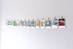 Clothespeg Photo Display, Picture Hanger, Wooden Clothespin Wall Decor - thumbnail 1
