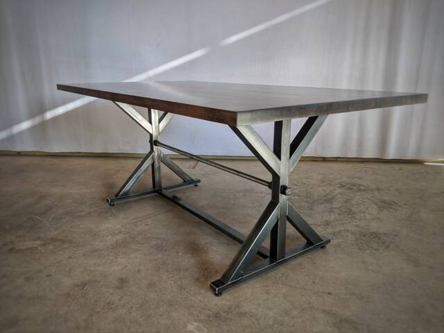 Modern Industrial Dining Table, Rustic Farmhouse Dinner Table - image 1