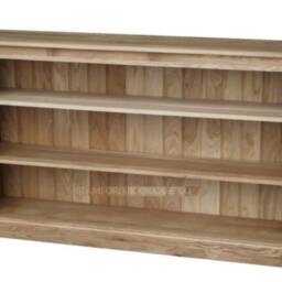 Solid Oak Low Bookcase, Handcrafted Display Shelving Unit, 3Ft X 5Ft, Traditional Style - thumbnail 3
