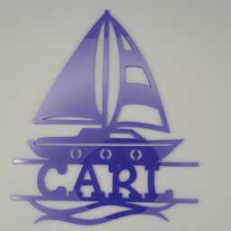 Personalised Nautical, Boat, Sailboat Bedroom Decor, Boat Club Name Sign Name, Door Or Wall Hanger in Acrylic Wood - thumbnail 4