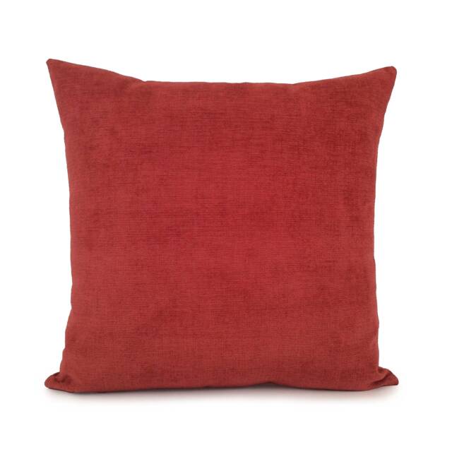 Carnelian Red Throw Pillow Cover, Farmhouse Cushion Covers, Chenille Textured Velvet Modern Boho Pillow, Boutique Trendy - image 1