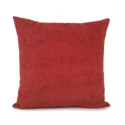 Carnelian Red Throw Pillow Cover, Farmhouse Cushion Covers, Chenille Textured Velvet Modern Boho Pillow, Boutique Trendy - thumbnail 1