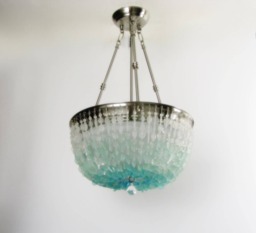 Sea Glass Chandelier Biscayne Bay Coastal Lighting Fixture
