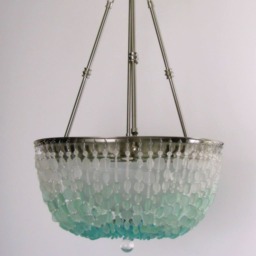 Sea Glass Chandelier Biscayne Bay Coastal Lighting Fixture - thumbnail 3