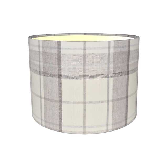 Lampshades in Laura Ashley Highland Check Dove Grey Fabric Handmade Various Sizes Free Delivery - image 1