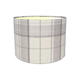 Lampshades in Laura Ashley Highland Check Dove Grey Fabric Handmade Various Sizes Free Delivery - thumbnail 1