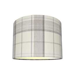 Lampshades in Laura Ashley Highland Check Dove Grey Fabric Handmade Various Sizes Free Delivery - thumbnail 2