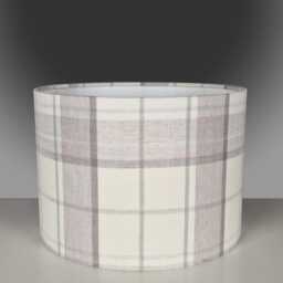 Lampshades in Laura Ashley Highland Check Dove Grey Fabric Handmade Various Sizes Free Delivery - thumbnail 4
