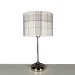 Lampshades in Laura Ashley Highland Check Dove Grey Fabric Handmade Various Sizes Free Delivery - thumbnail 3