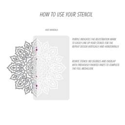 Stencil Marakesh Mandala - Pattern For Diy Wall Decor Persian Floral Ornament Modern Home Stencils #s022 - thumbnail 2