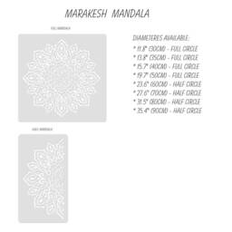 Stencil Marakesh Mandala - Pattern For Diy Wall Decor Persian Floral Ornament Modern Home Stencils #s022 - thumbnail 3