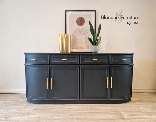 Luxurious Curved Mid Century Nathan Sideboard in Grey - image 1