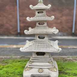 Large Concrete Pagoda Sculpture Japanese Lantern Statue Stone Zen Art Decor Outdoor Figure Cement Yard Lover Gift - thumbnail 3