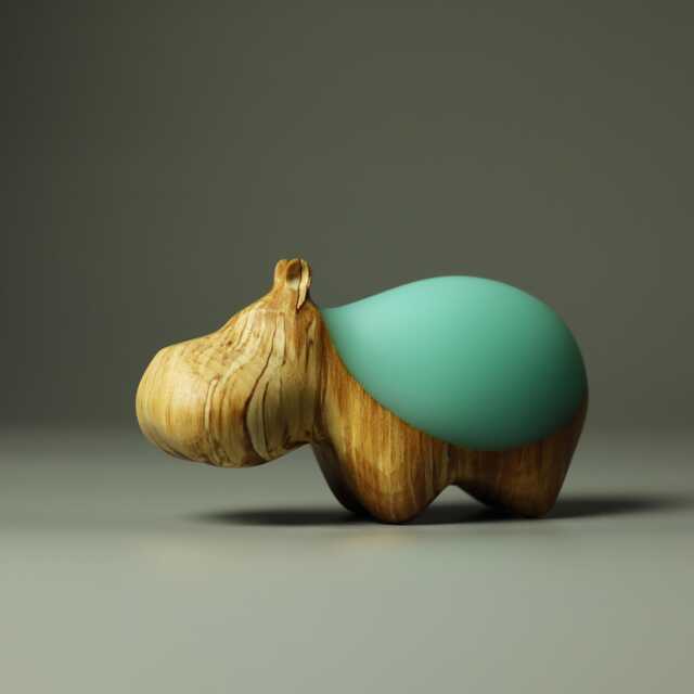 Duo Hippopotamus Sculpture - 21 - image 1
