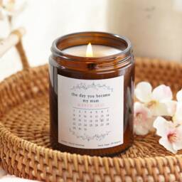 Personalised First Mother's Day Candle Wildflower Apothecary Jar, Soy Wax