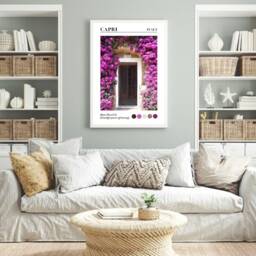 Capri Print, Photography Italy Poster, Italian Door Photograpy Travel Positive Quote Print - thumbnail 3