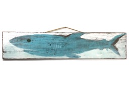 Shark Art Nursery Decor-Beach Decor-Turquoise Painting Ooak Home Goods Reclaimed Wood Mangoseed
