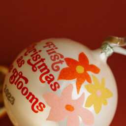 Orange Blossom First Christmas Married Ornament, Newlywed Mr & Mrs Gift, Our Ornament - thumbnail 2