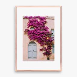 Malta Print, Greece Poster, Travel Wall Art, Pink Bougainvillea Floral Print - thumbnail 3
