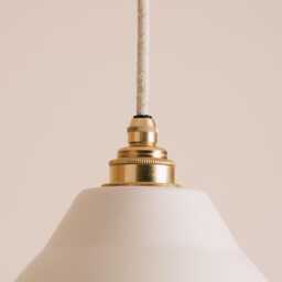 White Element Pendant Light in Ceramic & Brass/Nickel - thumbnail 3
