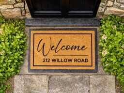 Custom Address Doormat - Personalized Welcome Home Gift Modern D??cor - thumbnail 1