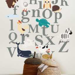 Alphabet Animals Nursery Wall Decal, Abc Vinyl Sticker - thumbnail 2