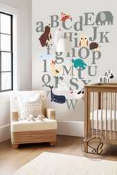Alphabet Animals Nursery Wall Decal, Abc Vinyl Sticker - thumbnail 1