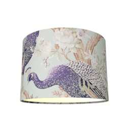 Lampshades in Laura Ashley Belvedere Duck Egg Blue Peacocks Fabric Handmade Free Delivery - thumbnail 2