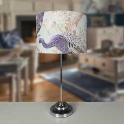 Lampshades in Laura Ashley Belvedere Duck Egg Blue Peacocks Fabric Handmade Free Delivery - thumbnail 3