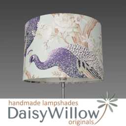 Lampshades in Laura Ashley Belvedere Duck Egg Blue Peacocks Fabric Handmade Free Delivery - thumbnail 4