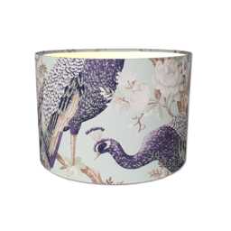 Lampshades in Laura Ashley Belvedere Duck Egg Blue Peacocks Fabric Handmade Free Delivery - thumbnail 1