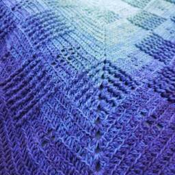 Handmade Crochet Baby Blanket Aurora Cotton Receiving Blanket - thumbnail 3