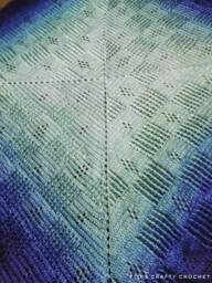 Handmade Crochet Baby Blanket Aurora Cotton Receiving Blanket - thumbnail 4