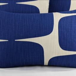 Cushion Cover Scion Lohko Pillow/Cover Case Jasmine Indigo Blue. Cotton Retro Scandinavian Style Pillow Throw - thumbnail 3
