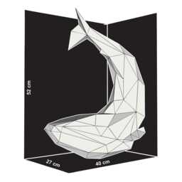 Whale Light, Lamp, Nursery Lamp, Origami Geometric Lampshade, Design Hanging Pendant Lighting - thumbnail 4