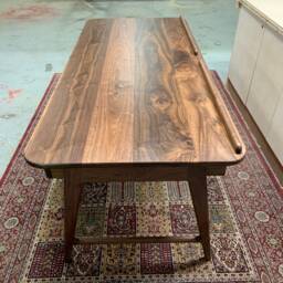 Large Solid Walnut Desk - thumbnail 4