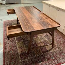Large Solid Walnut Desk - thumbnail 3
