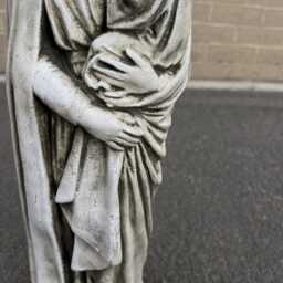 Madonna & Child Statue Mary Mother Figure Religious Heavy Stone Our Lady Small - thumbnail 3