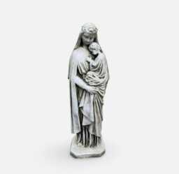 Madonna & Child Statue Mary Mother Figure Religious Heavy Stone Our Lady Small - thumbnail 1