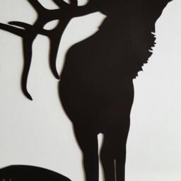 Metal Wall Art. Elk Art Sign. Welcome Decor. Wildlife Home - thumbnail 2