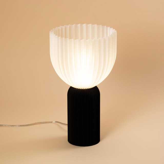 Lamp C Black X Transparent Minimalist Modern Lamp 3D Printed Made From Bioplastic - image 1